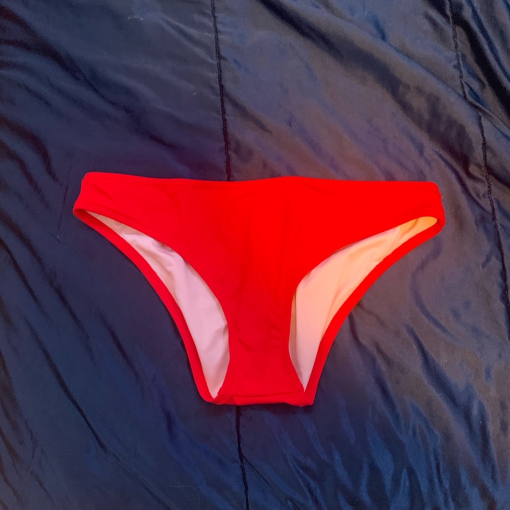 Red bathing suit bottoms